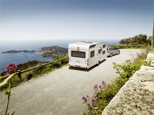 Caravan op berg